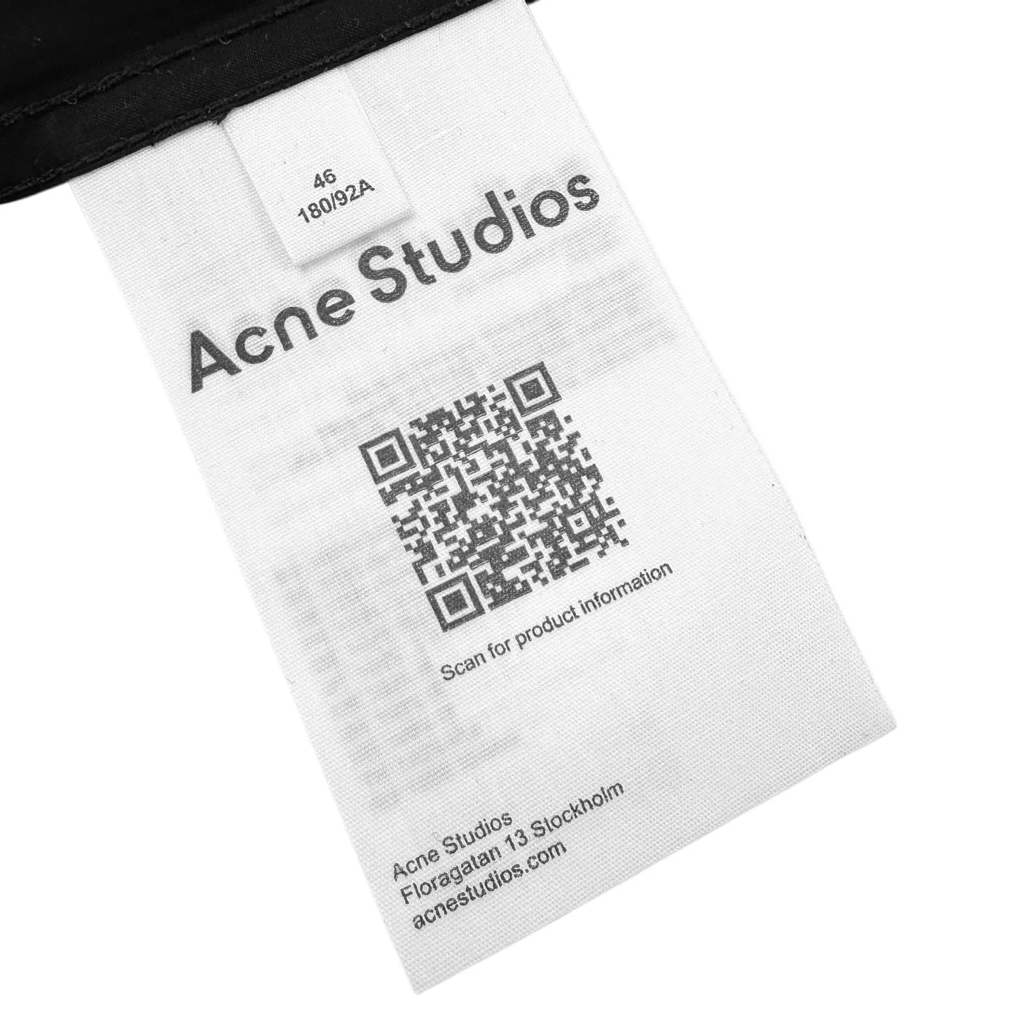Acne Studios （Black） Black ， Acne Studios ， ， 。 Size:44-46-48-50